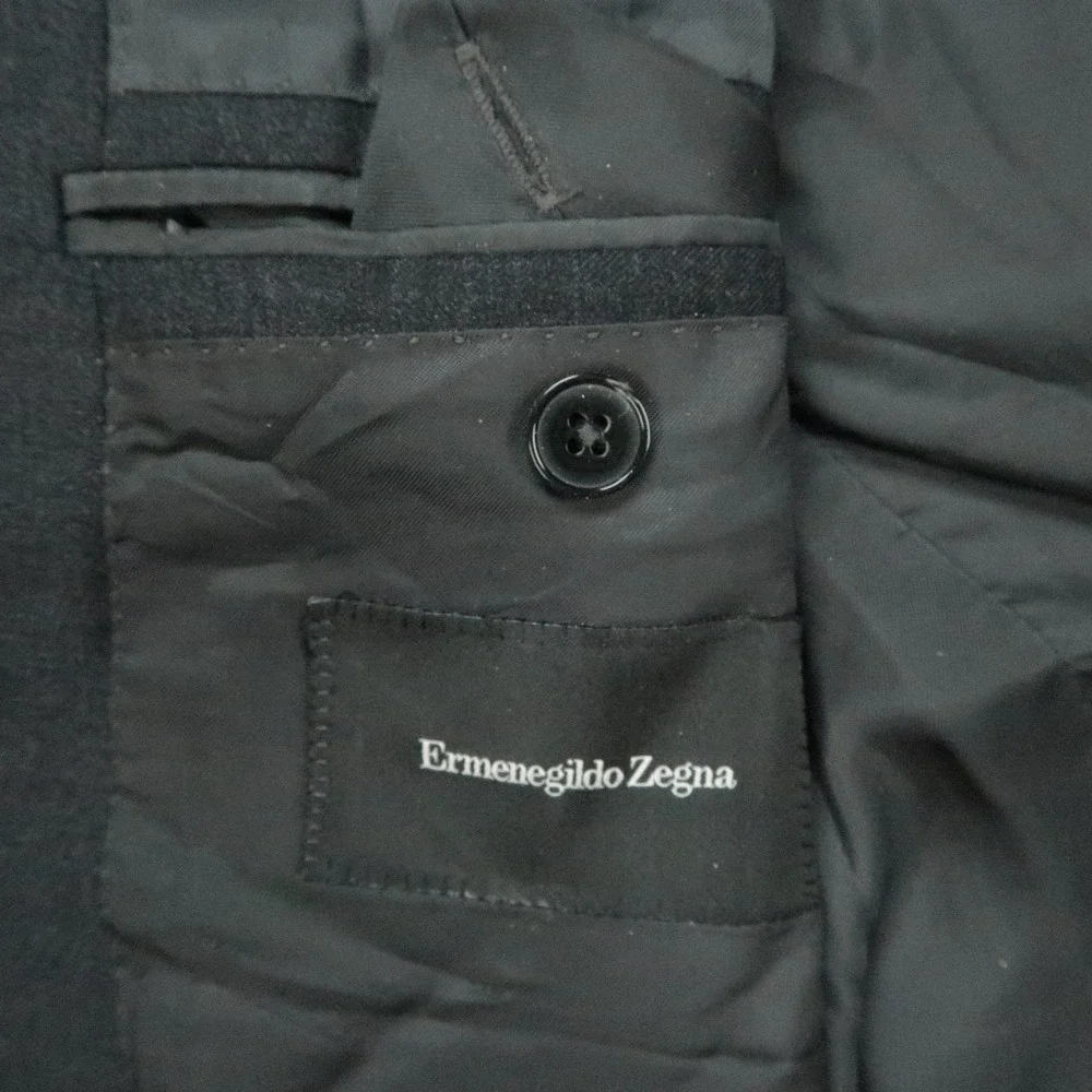 Ermenegildo Zegna Blazer Mens 42R Gray Wool Fit Rom Lined Sport Coat